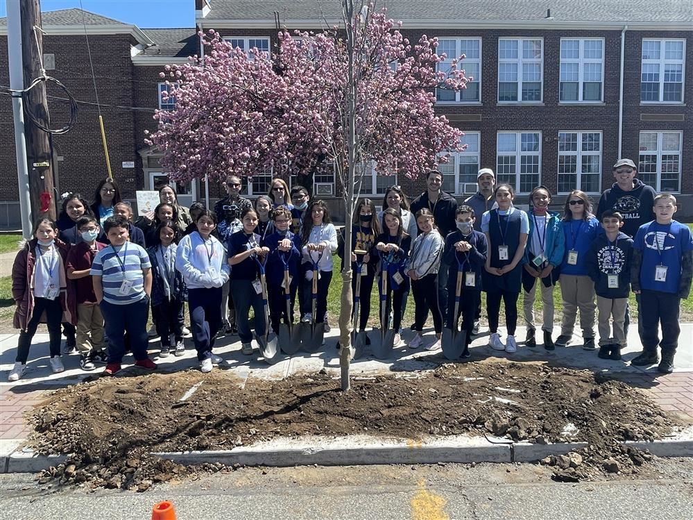Trees planted as part of annual Earth Day/Arbor Day celebration